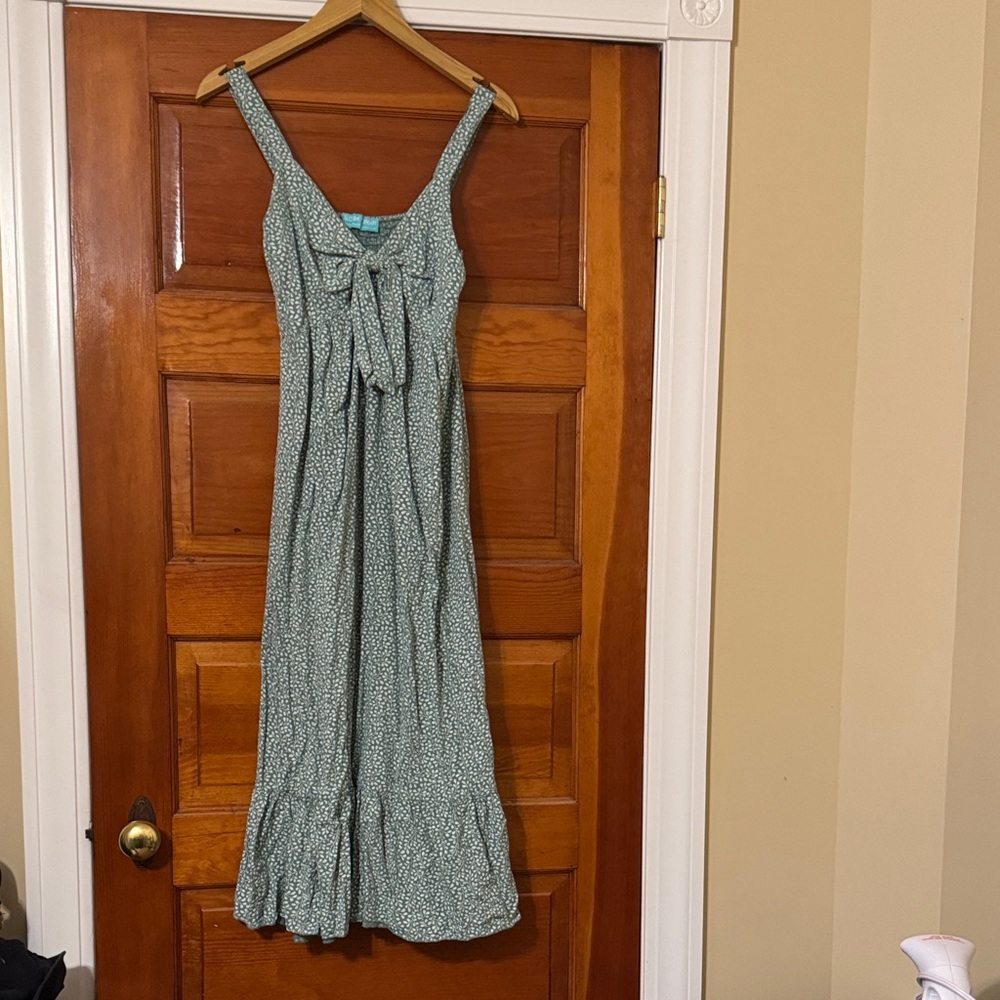 Green Floral Maxi Dress